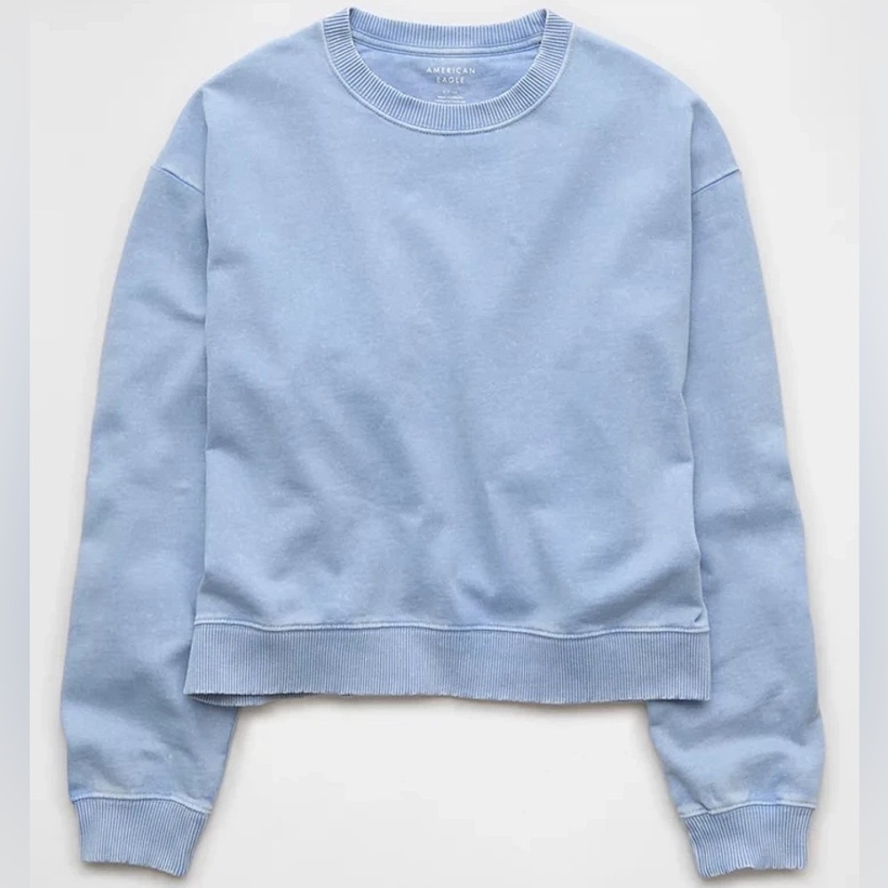 NWOT American Eagle Oversized Cropped Crewneck Pullover Sweater